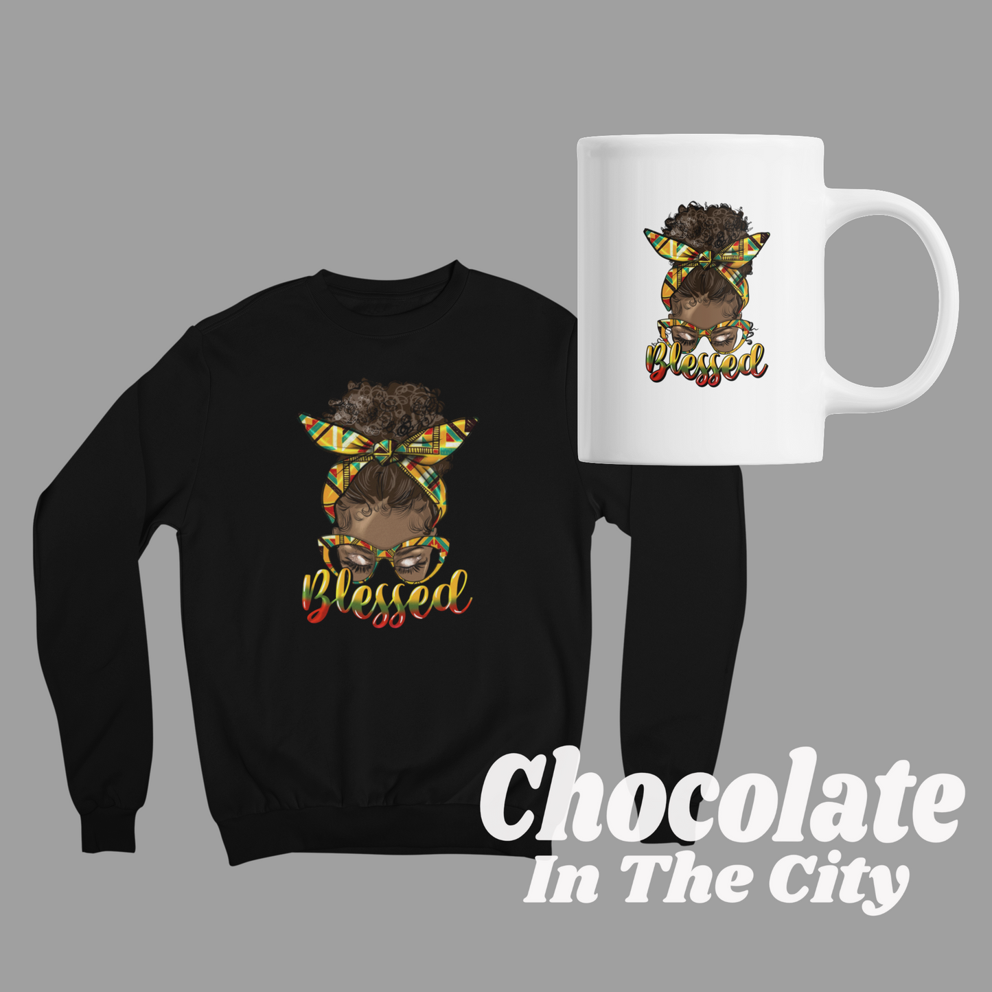 Blessed Woman Sweatshirt & Mug Set