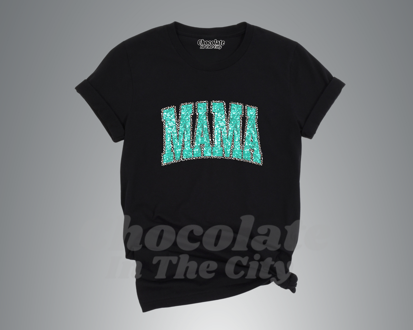 Mama Faux Glitter T-Shirt