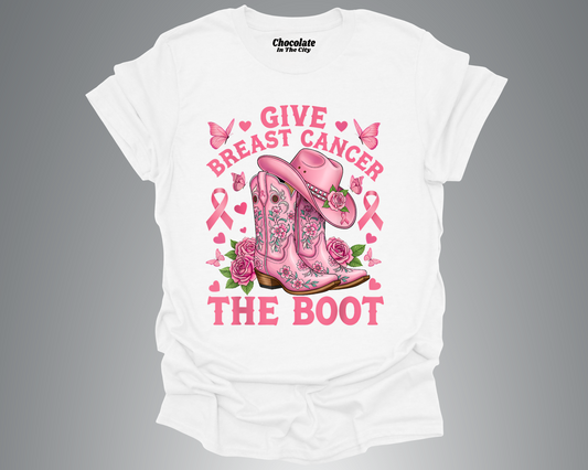 Give Cancer The Boot - T-Shirt