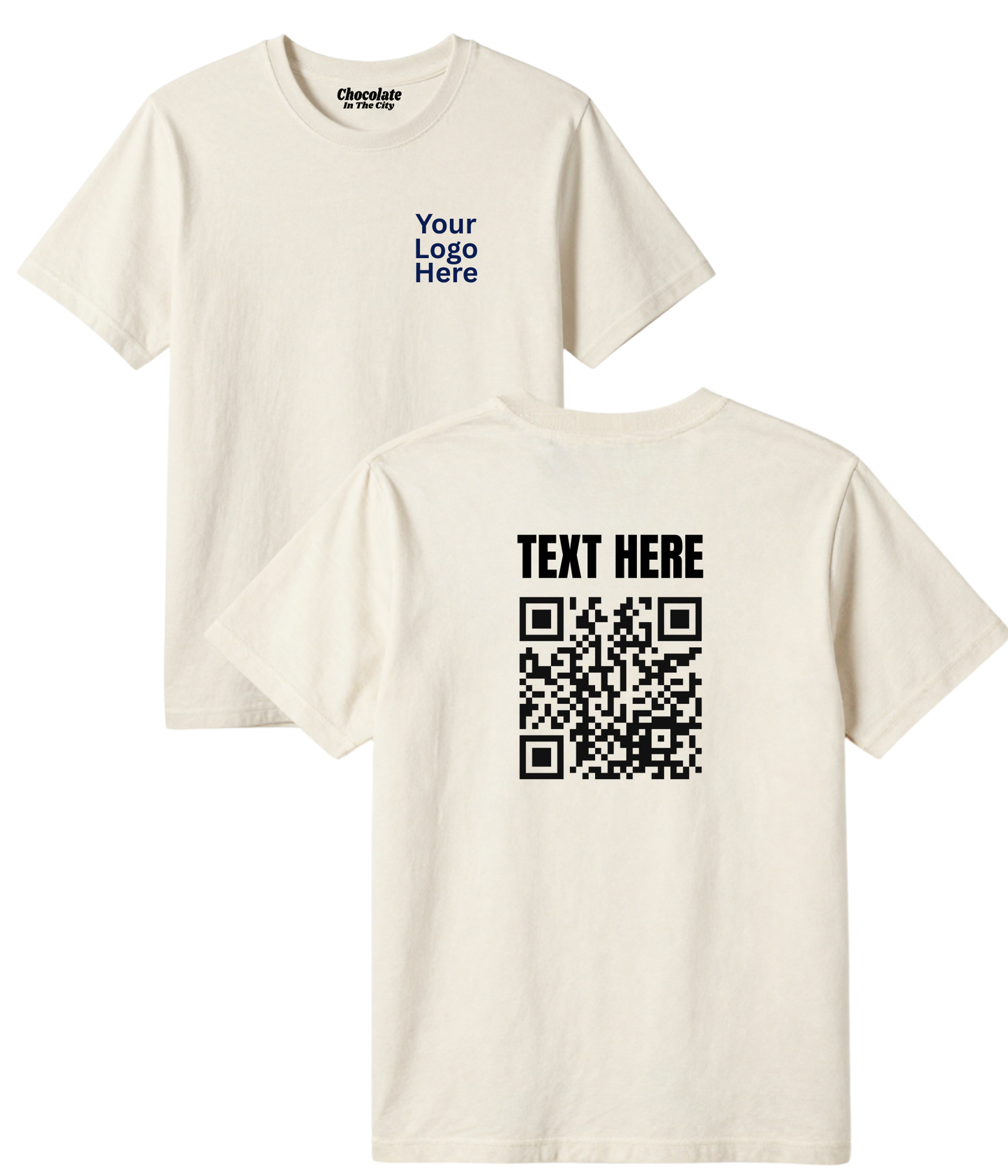 Business T-Shirt with your QR code on the back.