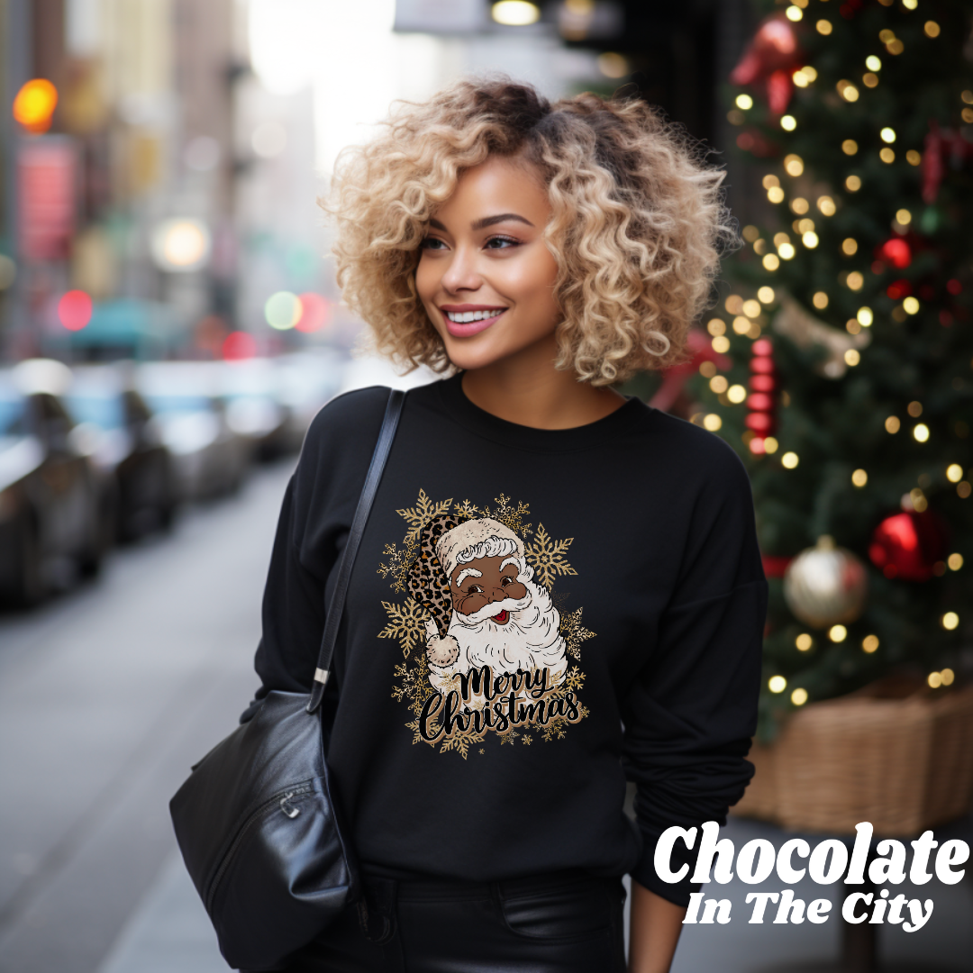 Black Santa - Christmas Sweatshirt