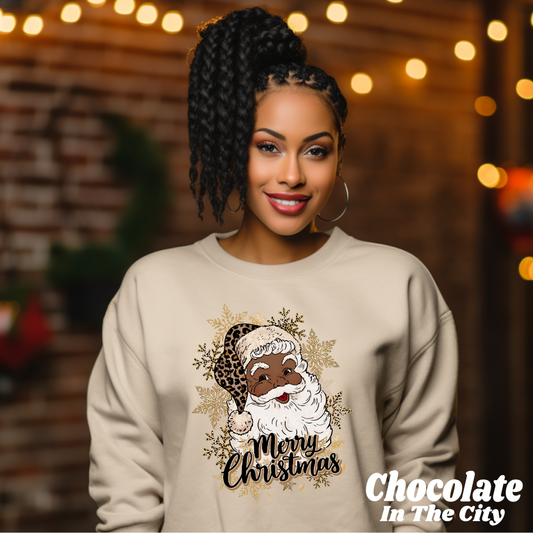 Black Santa - Christmas Sweatshirt