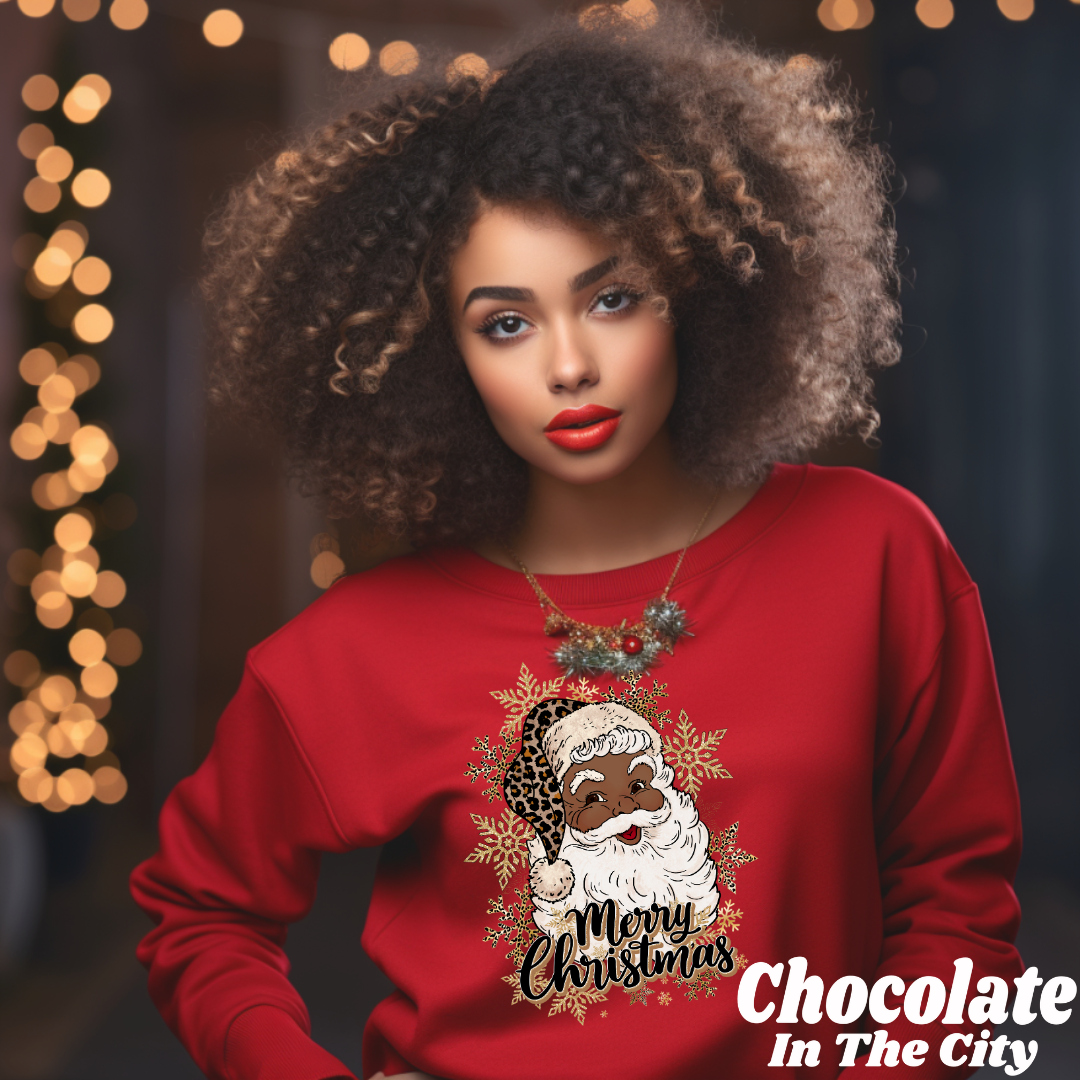 Black Santa - Christmas Sweatshirt