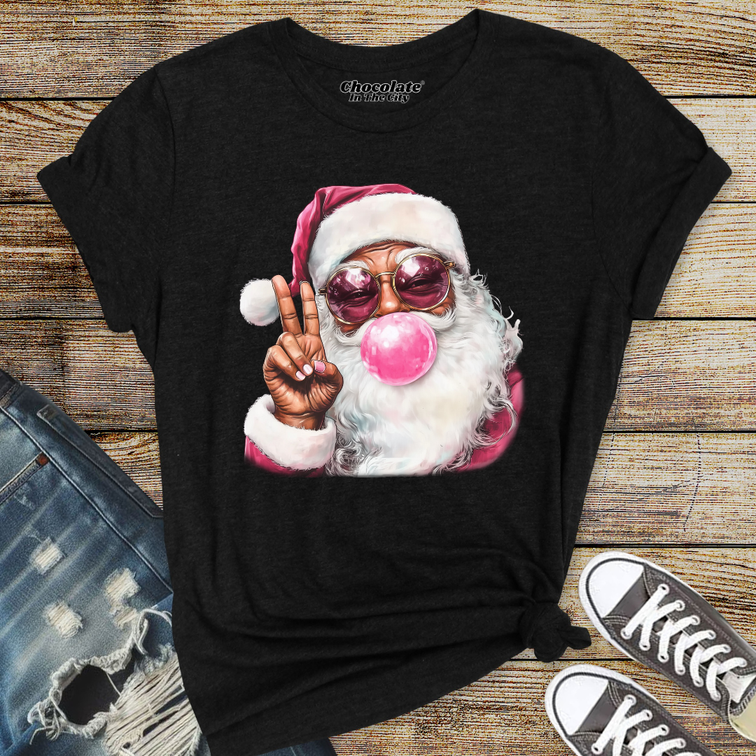 Merry Christmas Peace Santa - T-Shirt