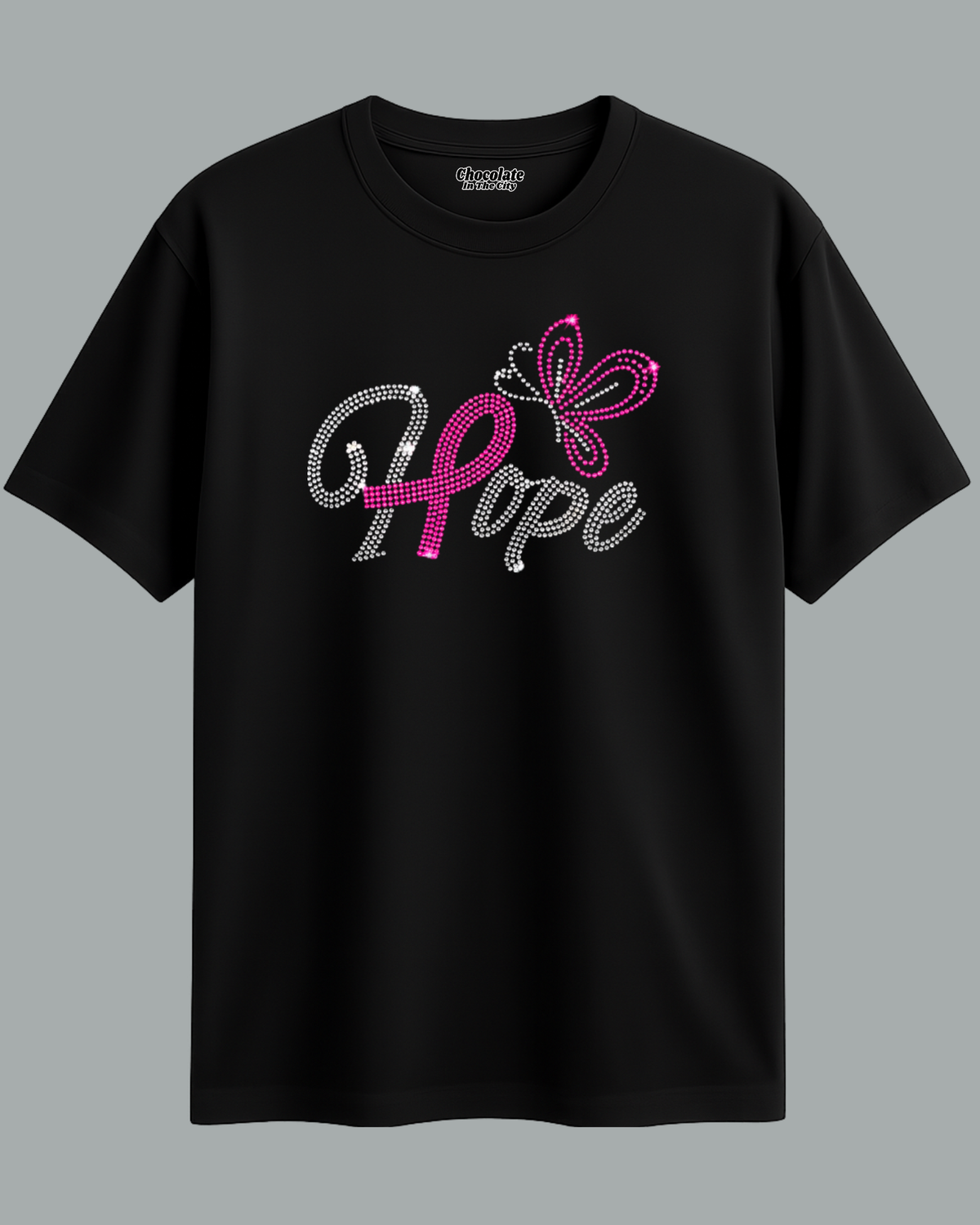 Hope Breast Cancer Awareness Rhinestone T-Shirt