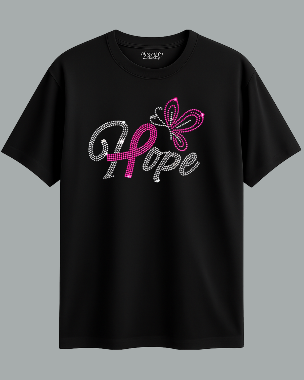 Hope Breast Cancer Awareness Rhinestone T-Shirt
