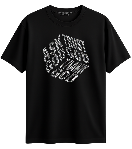 Ask God Rhinestone T-Shirt