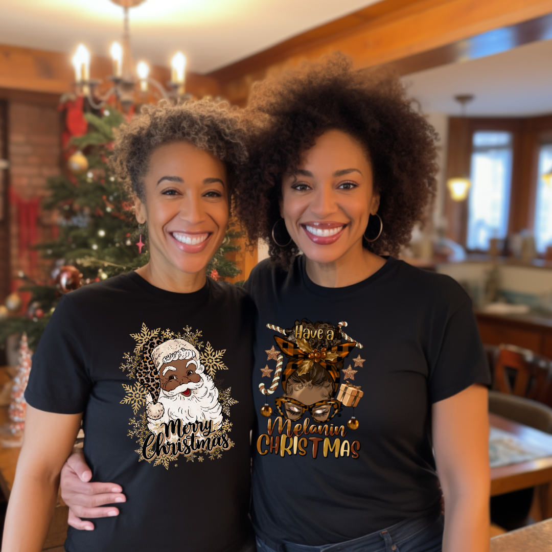 Melanin Christmas - T-Shirt