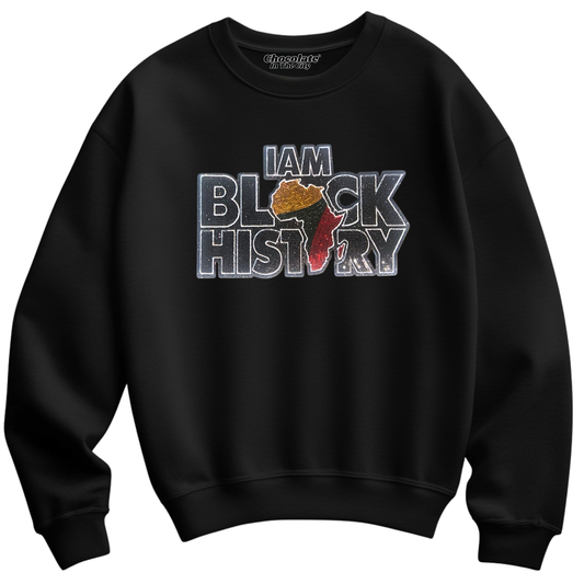 I Am Black History - Sequin Patch Sweatshirt