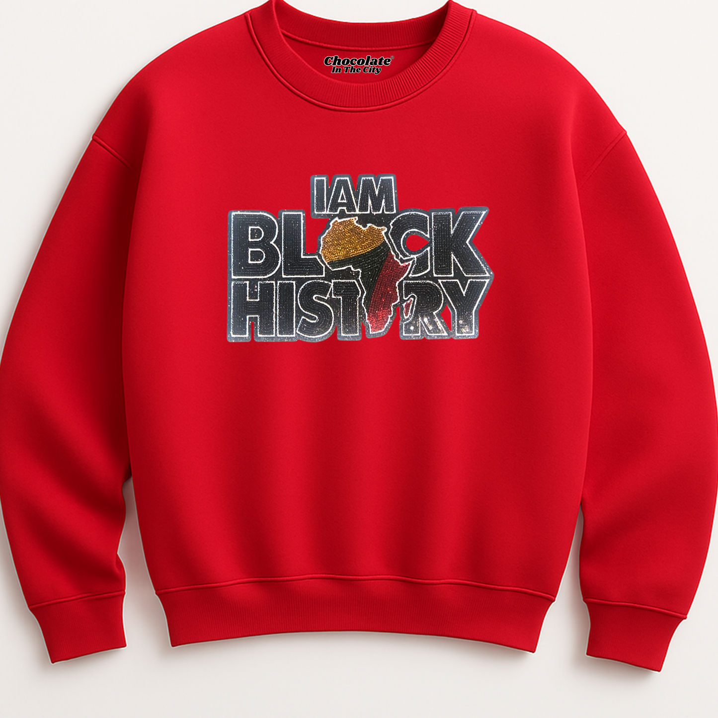 I Am Black History - Sequin Patch Sweatshirt