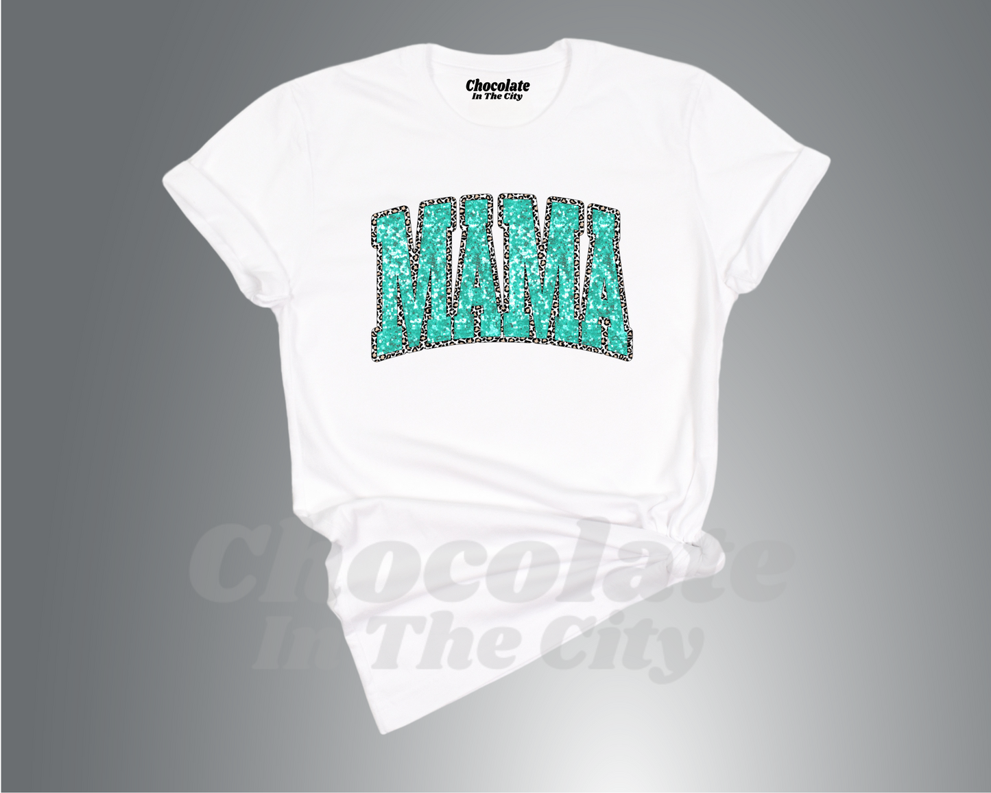Mama Faux Glitter T-Shirt