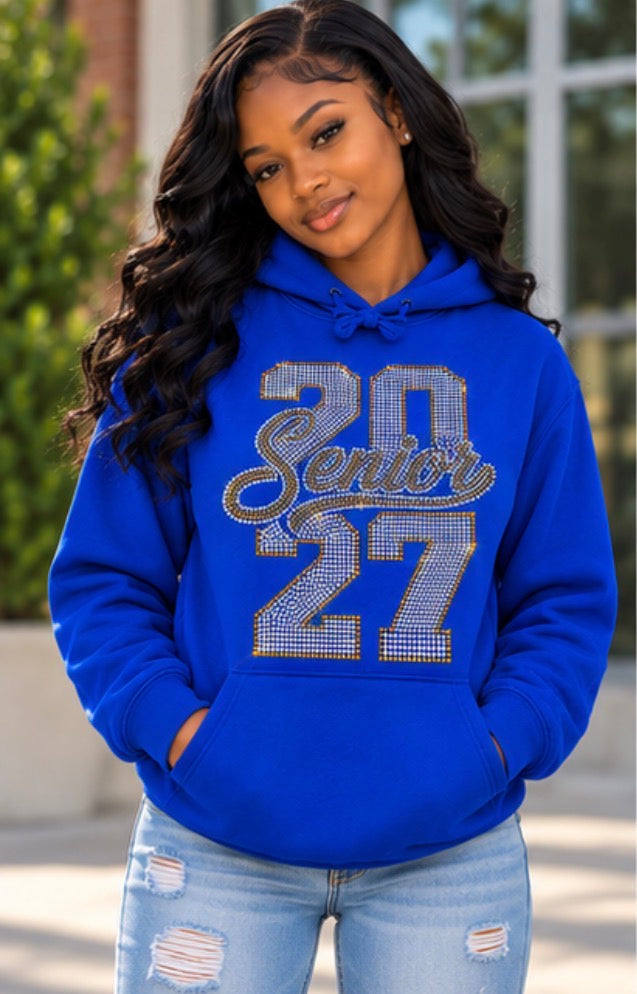 Senior Rhinestone Hoodie