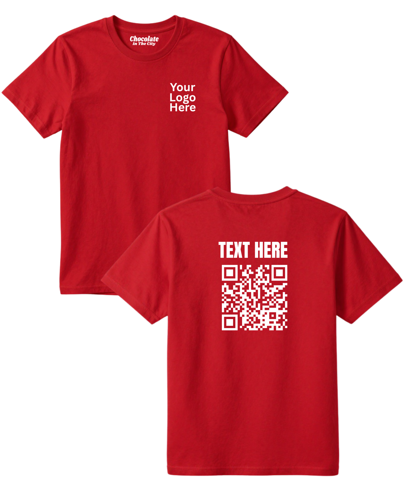 Business T-Shirt with your QR code on the back.