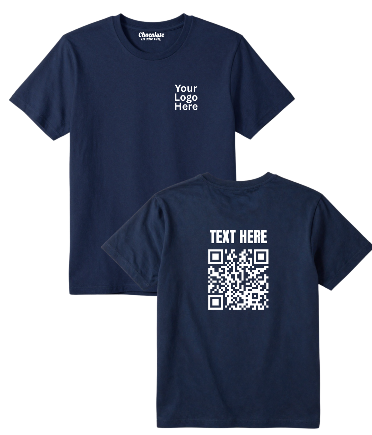 Business T-Shirt with your QR code on the back.