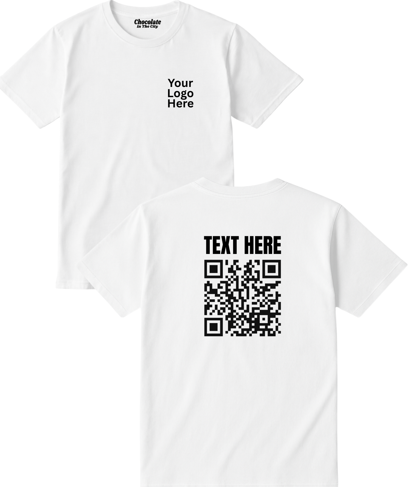 Business T-Shirt with your QR code on the back.