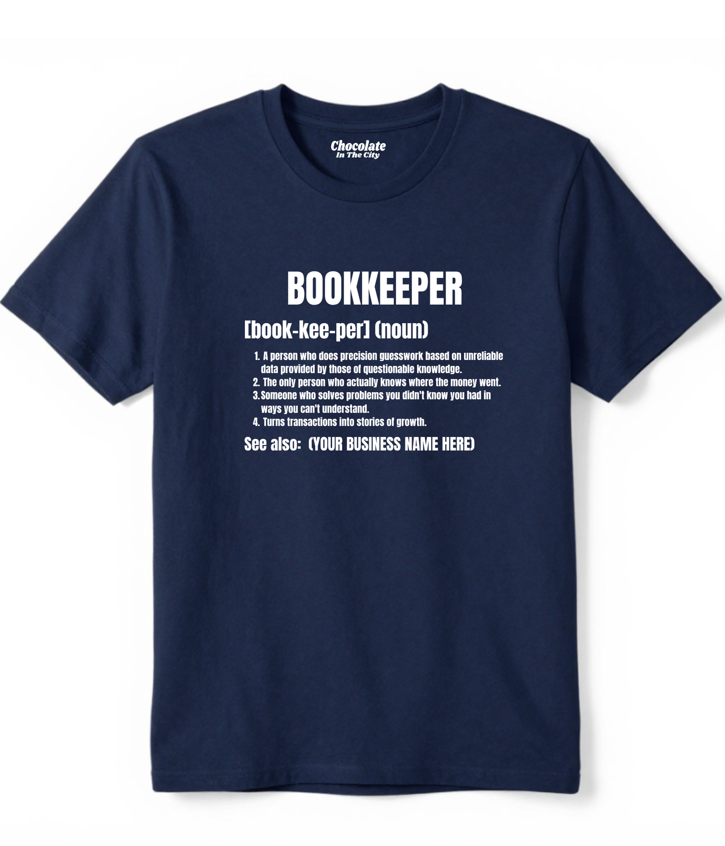 Bookkeeper T-Shirt with Logo on Back