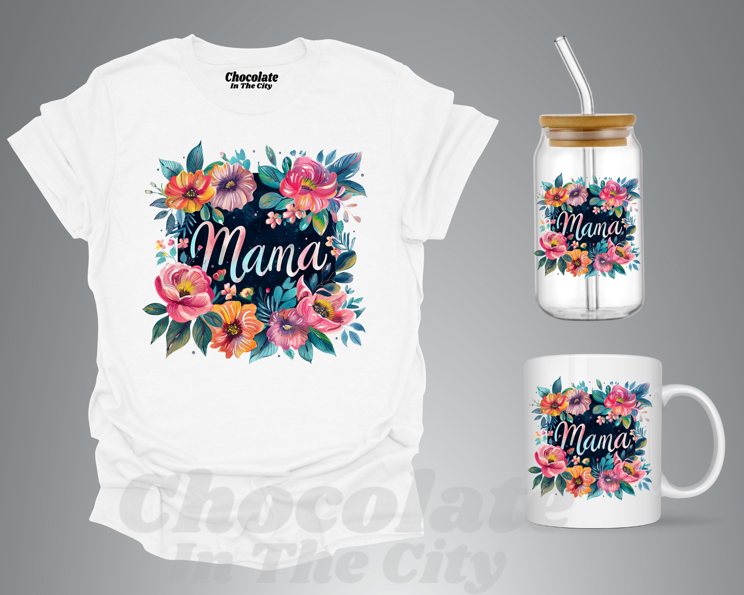 Mom Flower Glass 16 oz Tumbler