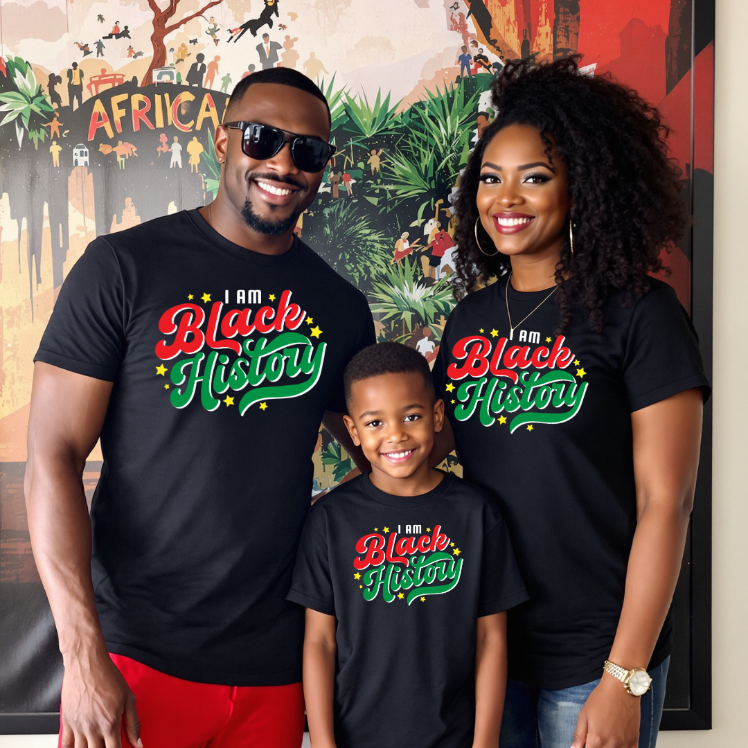 I Am Black History Swirl - T-shirt