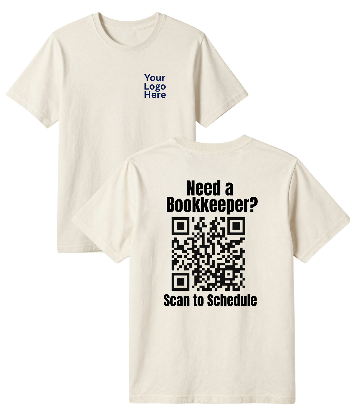 Business T-Shirt with your QR code on the back.