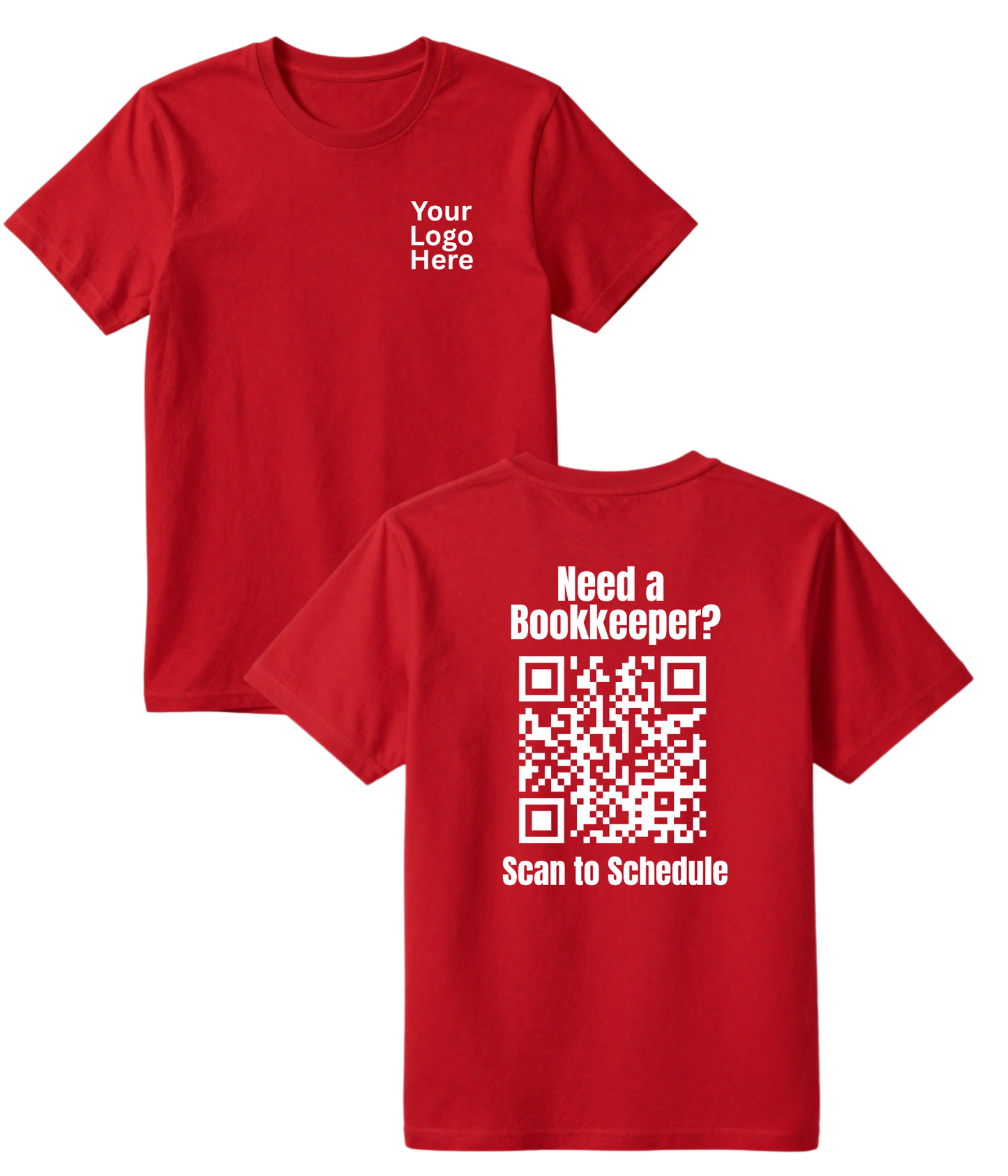 Business T-Shirt with your QR code on the back.