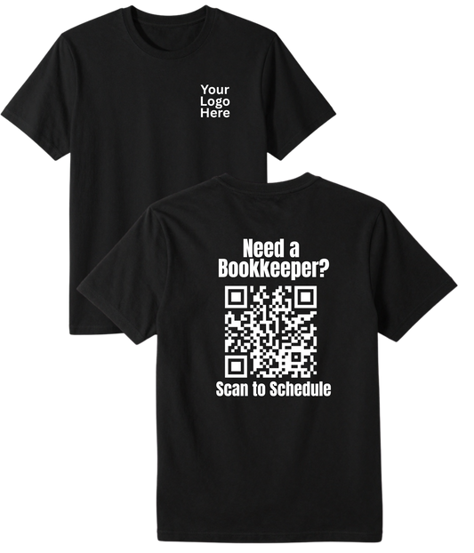 Business T-Shirt with your QR code on the back.