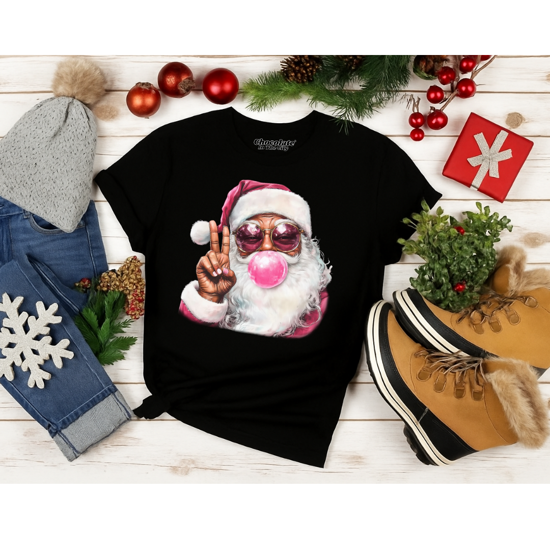 Merry Christmas Peace Santa - T-Shirt