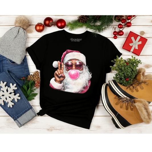 Merry Christmas Peace Santa - T-Shirt