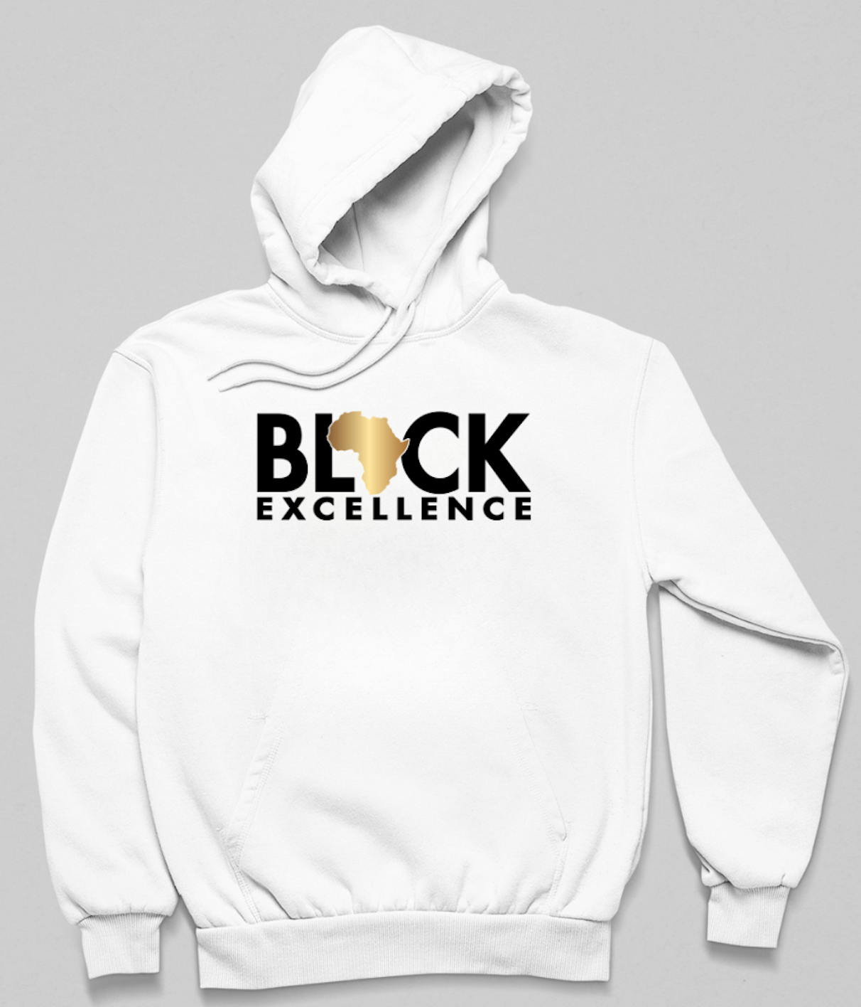 Black Excellence Hoodie - White