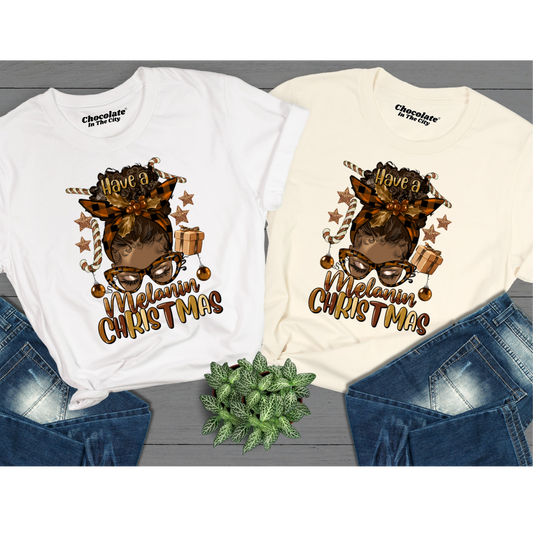 Melanin Christmas - T-Shirt
